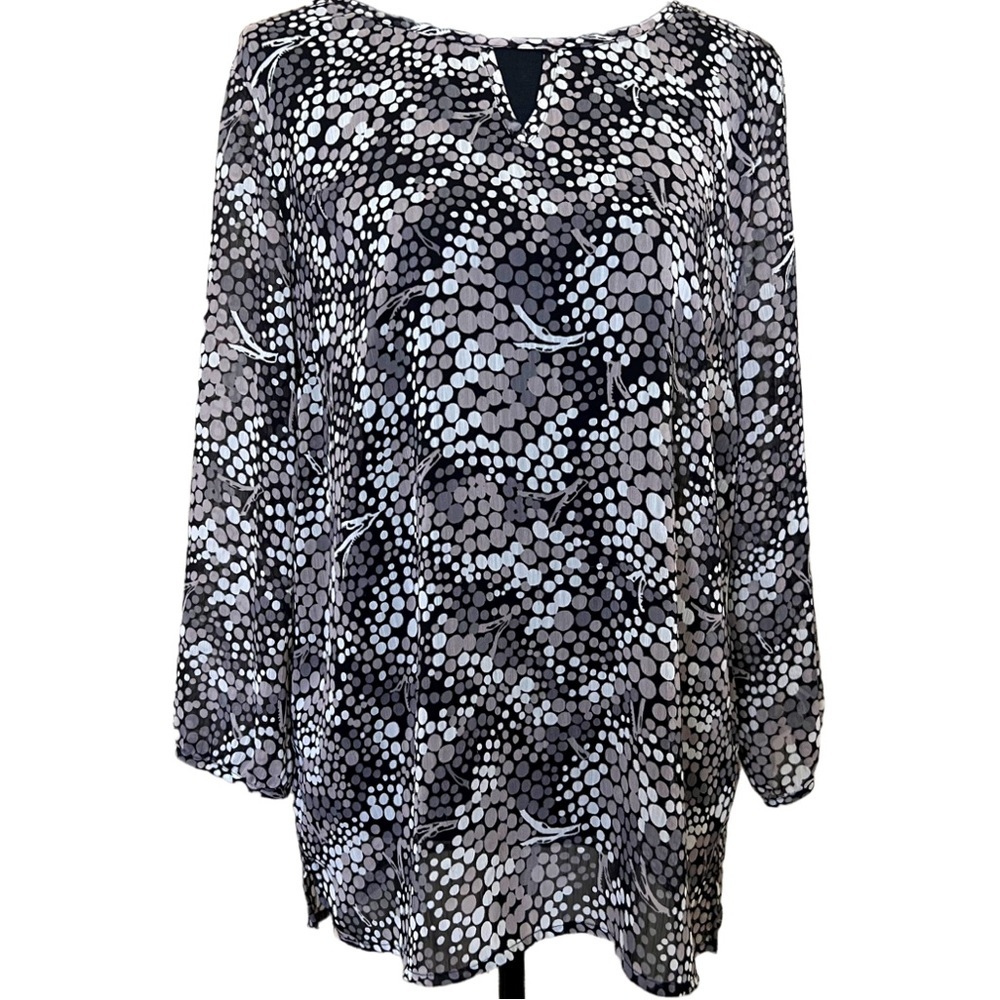 BANANA REPUBLIC Sheer 3/4 Sleeves Blouse Top size: M